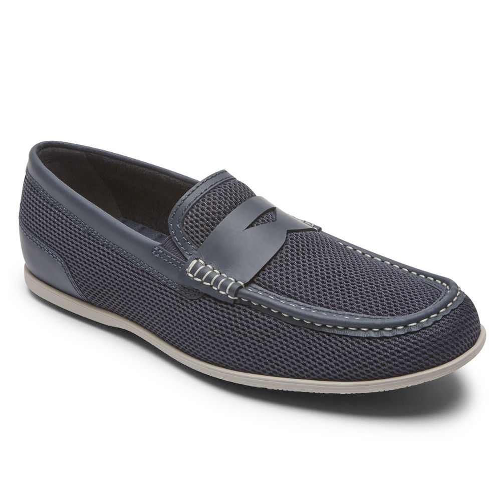 Rockport Singapore Mens Slip-On - Malcom Soft Moc Toe Navy - SW5063481